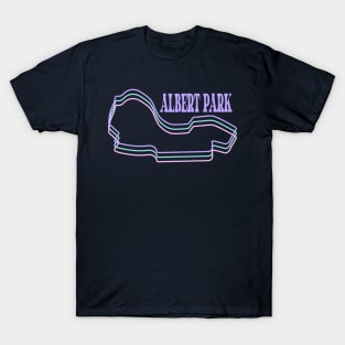 Albert Park Track Outline | Neon Tracks | F1 T-Shirt